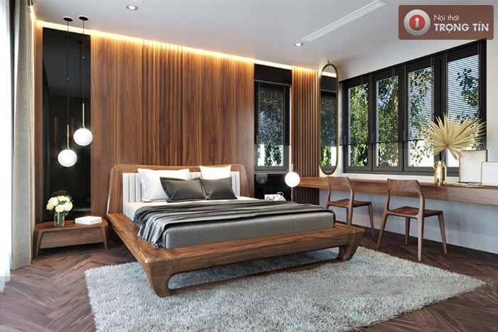 Giường gỗ Óc Chó GN-TT146